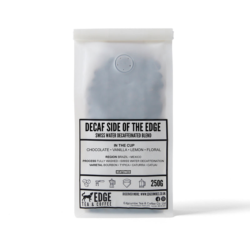 Decaf Side of the Edge House Blend coffee bag